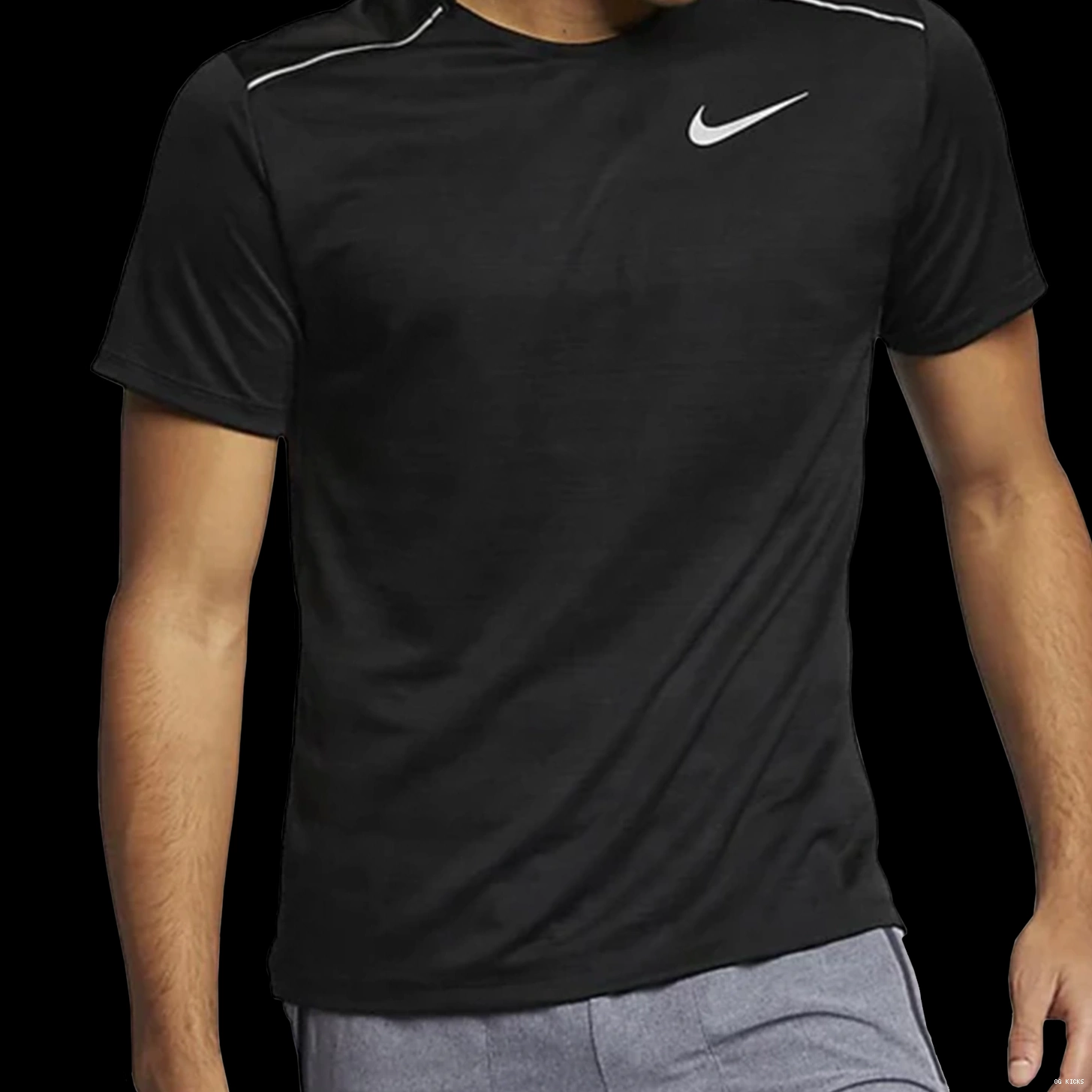 Nike Dri-Fit Black 1.0 Shirt T Miler 0816